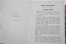 Three (3) 1941 'Golf' by John Duncan Dunn Booklets Inc. Last Copy - J.D.D. Collection