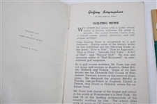 Three (3) 1941 'Golf' by John Duncan Dunn Booklets Inc. Last Copy - J.D.D. Collection