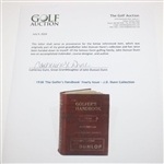 1938 'The Golfer's Handbook' Yearly Issue - J.D. Dunn Collection