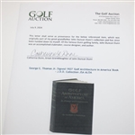 George C. Thomas Jr. Signed 1st Ed 1927 'Golf Architecture in America' Book - J.D.D. Collection JSA ALOA