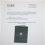 1940 'Better Golf Without Practice' Signed by Alex J. Morrison - J.D.D. Collection JSA ALOA