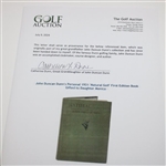 John Duncan Dunn's Personal 1931 'Natural Golf' First Edition Book Gifted to Daughter Monica
