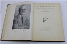 John Duncan Dunn's Personal 1931 'Natural Golf' First Edition w/Crisholm Signed Photo