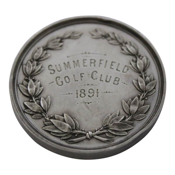 1891 Summerfield Golf Club Silver/White Metal Golf Medal