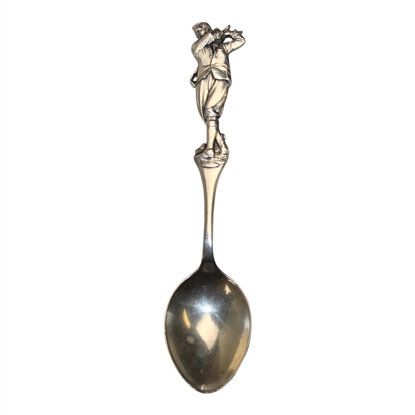 Seldom Seen c.1928  Harry Vardon Style Silver Golfing Teaspoon Hallmarked Birmingham