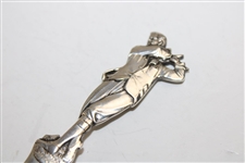 Seldom Seen c.1928  Harry Vardon Style Silver Golfing Teaspoon Hallmarked Birmingham