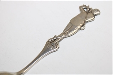Seldom Seen c.1928  Harry Vardon Style Silver Golfing Teaspoon Hallmarked Birmingham