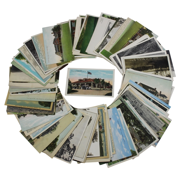 One-Hundred (100) Vintage Used & Unused Golf Postcards - Clubhouses, Courses & more