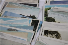 One-Hundred (100) Vintage Used & Unused Golf Postcards - Clubhouses, Courses & more