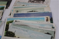 One-Hundred (100) Vintage Used & Unused Golf Postcards - Clubhouses, Courses & more