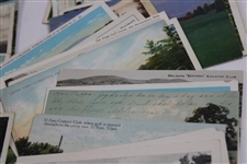 One-Hundred (100) Vintage Used & Unused Golf Postcards - Clubhouses, Courses & more