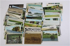 One-Hundred (100) Vintage Used & Unused Golf Postcards - Clubhouses, Courses & more