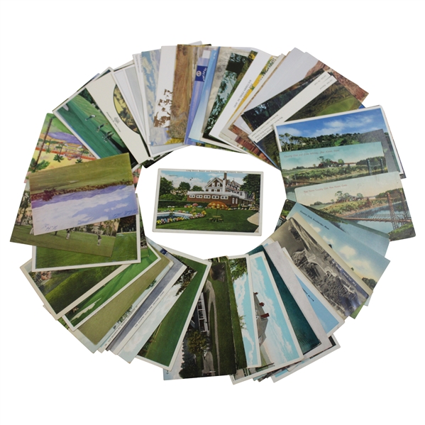 One-Hundred (100) Vintage Used & Unused Golf Postcards - Clubhouses, Courses & more