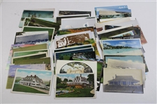 One-Hundred (100) Vintage Used & Unused Golf Postcards - Clubhouses, Courses & more