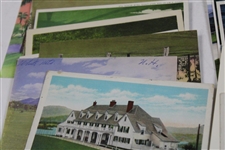 One-Hundred (100) Vintage Used & Unused Golf Postcards - Clubhouses, Courses & more