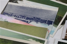 One-Hundred (100) Vintage Used & Unused Golf Postcards - Clubhouses, Courses & more