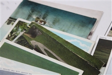 One-Hundred (100) Vintage Used & Unused Golf Postcards - Clubhouses, Courses & more