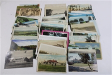 One-Hundred (100) Vintage Used & Unused Golf Postcards - Clubhouses, Courses & more
