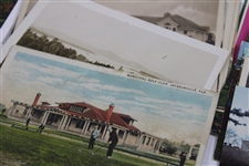 One-Hundred (100) Vintage Used & Unused Golf Postcards - Clubhouses, Courses & more