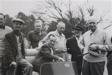 1953 Bobby Jones, Cliff Roberts, Pres Eisenhower Frank Christian Studios Photo Print - Matted