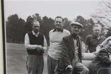 1953 Bobby Jones, Cliff Roberts, Pres Eisenhower Frank Christian Studios Photo Print - Matted