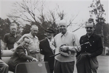 1953 Bobby Jones, Cliff Roberts, Pres Eisenhower Frank Christian Studios Photo Print - Matted