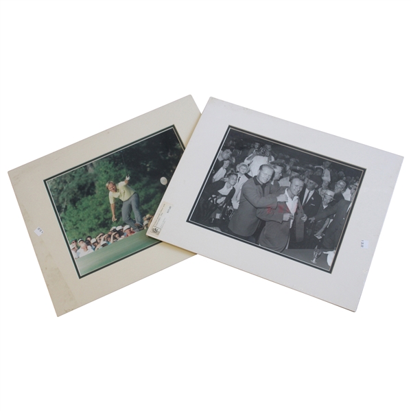 Nicklaus Puts Green Jacket on Palmer Plus Nicklaus Frank Christian Studios Photo Print - Matted