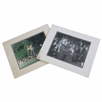 Nicklaus Puts Green Jacket on Palmer Plus Nicklaus Frank Christian Studios Photo Print - Matted