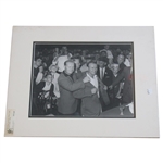 Nicklaus Puts Green Jacket on Palmer Plus Nicklaus Frank Christian Studios Photo Print - Matted