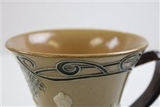 Doulton Lambeth Art Nouveau Flared Rim Mug With Golfers In Relief,  High Circa 1900