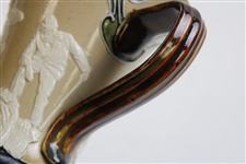 Doulton Lambeth Art Nouveau Flared Rim Mug With Golfers In Relief,  High Circa 1900