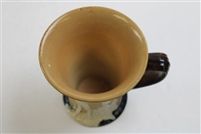 Doulton Lambeth Art Nouveau Flared Rim Mug With Golfers In Relief,  High Circa 1900