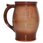 Royal Doulton Kingsware Chas. Crombie Puritan Golfers Airbrush Brown Golf Tankard
