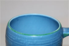 Crown Ducal Humorous Golf Scene Blue Mug 4.5” Circa 1930