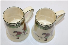 Royal Doulton Pair Of Chas. Crombie Golf Seriesware Mugs