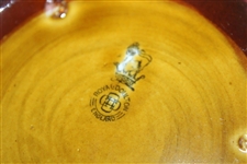 Royal Doulton Kingsware Golf Tobacco Jar with Sterling Silver Rim 