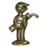 Small Vintage Brass Golfer Boy/Caddy