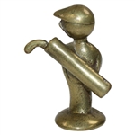 Small Vintage Brass Golfer Boy/Caddy