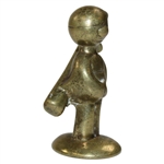 Small Vintage Brass Golfer Boy/Caddy