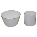 c.1900 Foley Bone China Golf Bowl & Mug Featuring Red Jacket Golfers