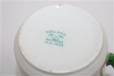 c.1900 Woods & Sons England Bone China Teddy Bear Playing Sports Cup/Saucer/Side Plate
