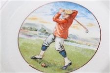 c.1905 Royal Winton Grimwades Red Jacket Golfer Pin Dish