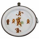 Early 1900s Prince of Wares English Teddy Bears Golf Porridge Warmer