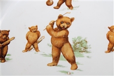Early 1900's Prince of Wares English Teddy Bears Golf Porridge Warmer