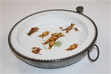 Early 1900's Prince of Wares English Teddy Bears Golf Porridge Warmer