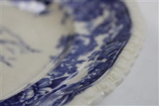 c.1900 Minton Lady Golfer Blue & White Plate