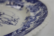 c.1900 Minton Lady Golfer Blue & White Plate