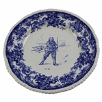 c.1900 Minton Gentleman Golfer Blue & White Plate