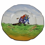 c.1920 Crown Ducal Octagonal Plate With Humorous Golf Scene