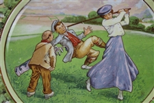 c.1910 Grimwades Lady Golfer 'Full Swing' Dinner Plate